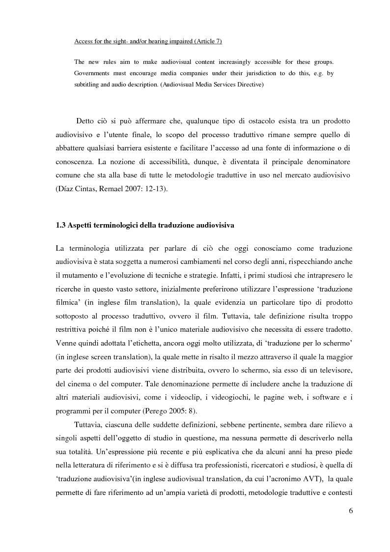 Anteprima della tesi: La sopratitolazione di un'opera lirica: caratteristiche e differenze con la sottotitolazione di prodotti filmici, Pagina 7