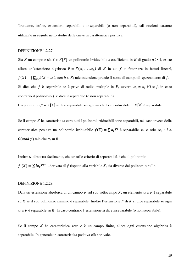 Anteprima della tesi: Curve algebriche piane e serie lineari, Pagina 13