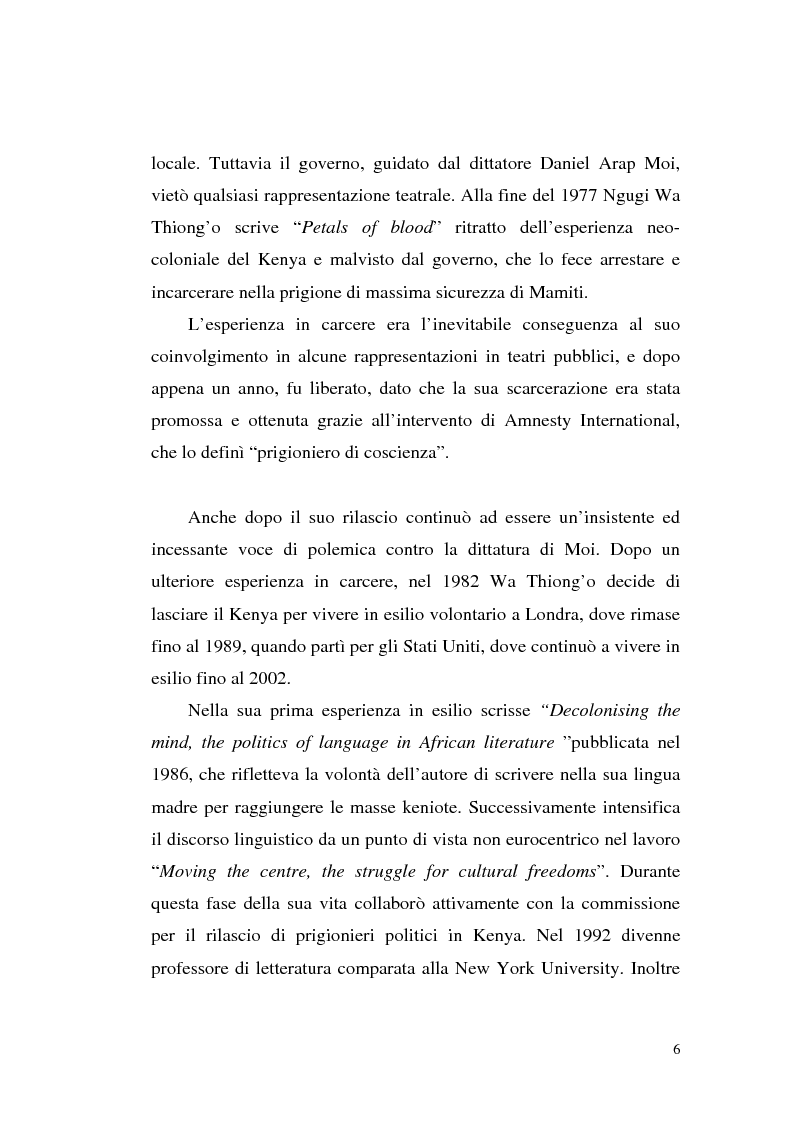 Anteprima della tesi: Ngugi wa Thiong'o e la politica linguistica nella letteratura africana postcoloniale, Pagina 4