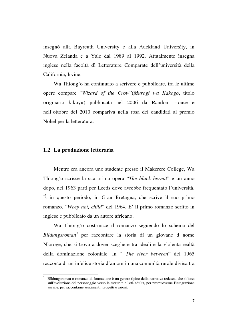 Anteprima della tesi: Ngugi wa Thiong'o e la politica linguistica nella letteratura africana postcoloniale, Pagina 5