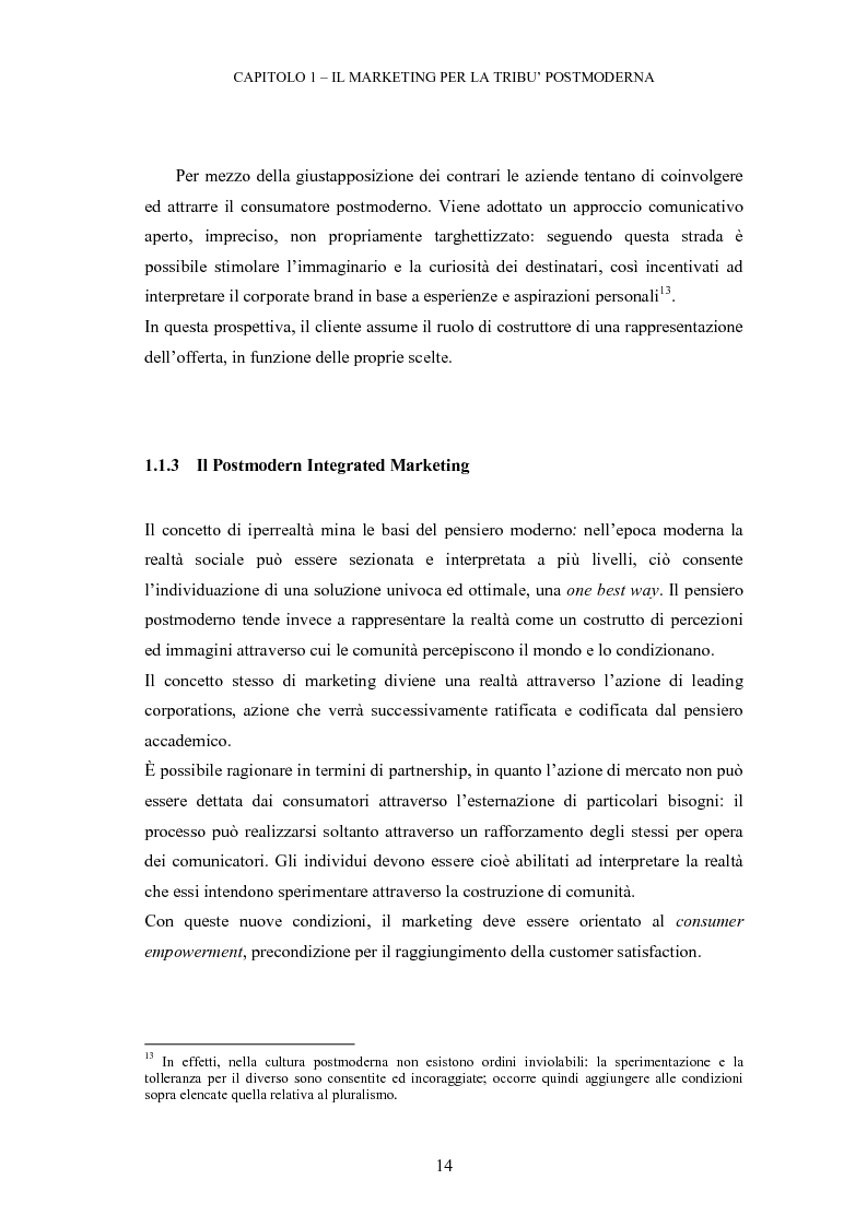 Estratto dalla tesi: Le tribù di Internet: una nuova applicazione del marketing nel virtuale