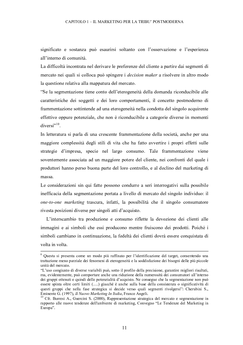 Anteprima della tesi: Le tribù di Internet: una nuova applicazione del marketing nel virtuale, Pagina 12