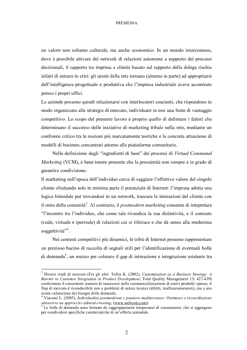 Anteprima della tesi: Le tribù di Internet: una nuova applicazione del marketing nel virtuale, Pagina 3