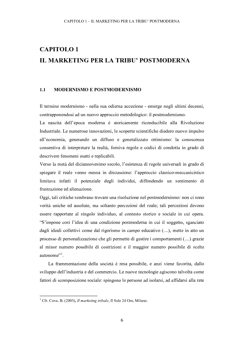 Anteprima della tesi: Le tribù di Internet: una nuova applicazione del marketing nel virtuale, Pagina 7