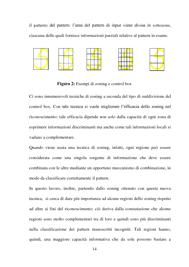 Anteprima della tesi: Una panoramica degli algoritmi di zoning nel riconoscimento dei caratteri manoscritti, Pagina 10