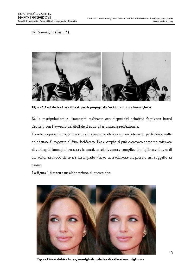Anteprima della tesi: Identificazione di immagini contraffatte con una tecnica basata sull'analisi della doppia compressione Jpeg nello spazio di colori YCbCr, Pagina 7