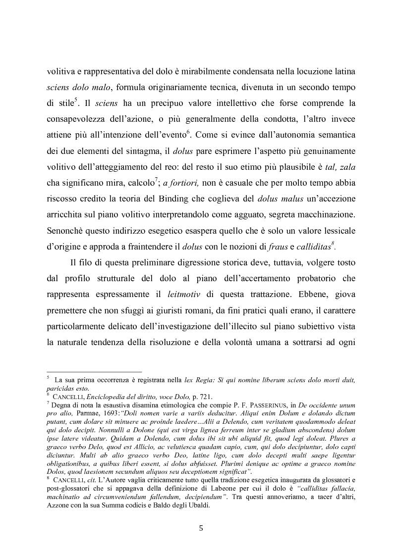 Anteprima della tesi: Dolus in re ipsa, Pagina 6
