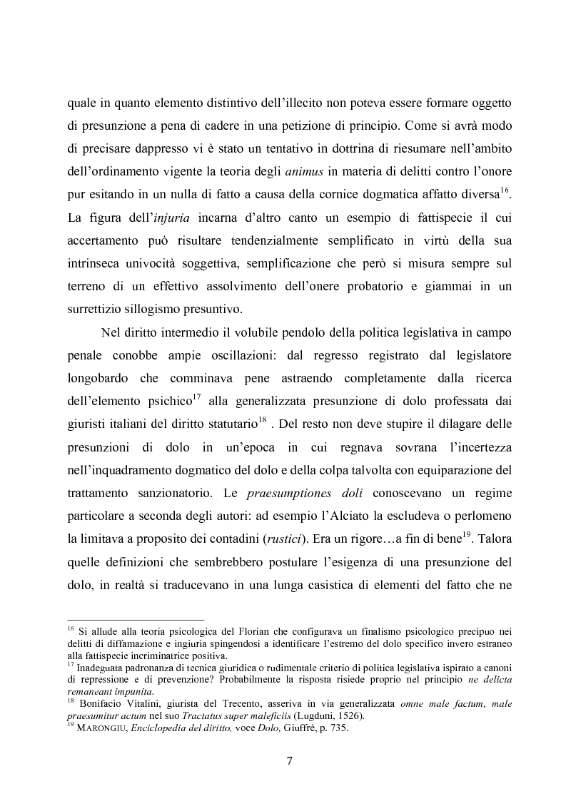 Anteprima della tesi: Dolus in re ipsa, Pagina 8