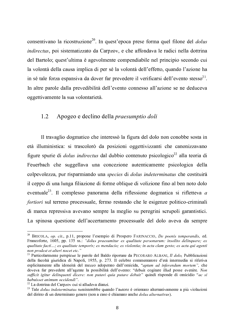 Anteprima della tesi: Dolus in re ipsa, Pagina 9
