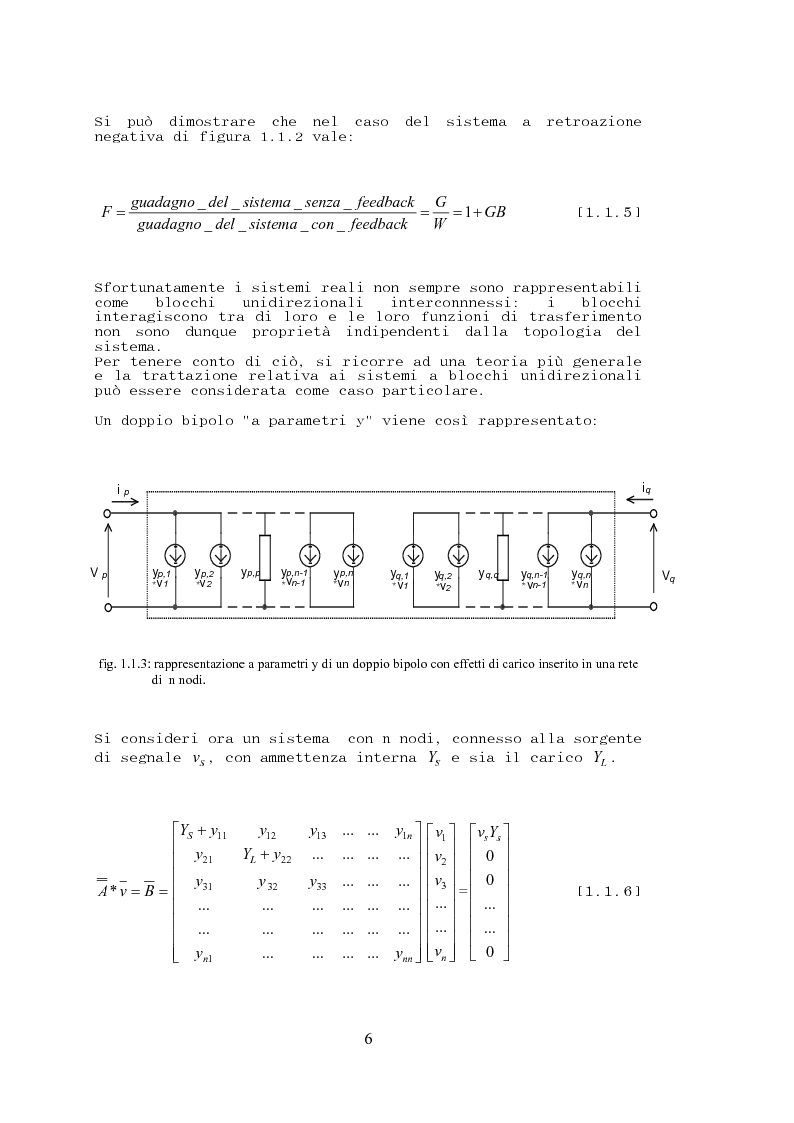 Anteprima della tesi: Stabilità, sensibilità e abbattimento delle distorsioni in un amplificatore audio in classe AB, Pagina 7