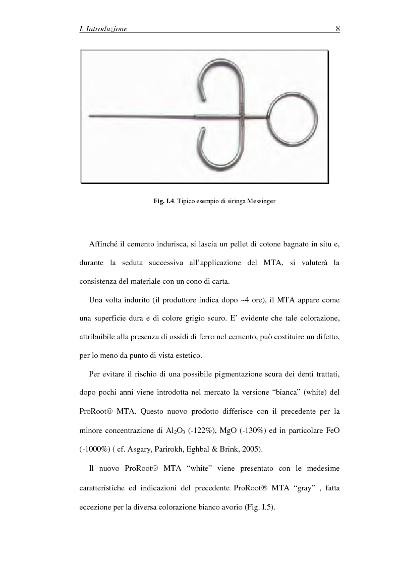 Anteprima della tesi: Il Mineral Trioxide Aggregate: analisi chimico-fisica, batteriologica e applicazioni cliniche, Pagina 6
