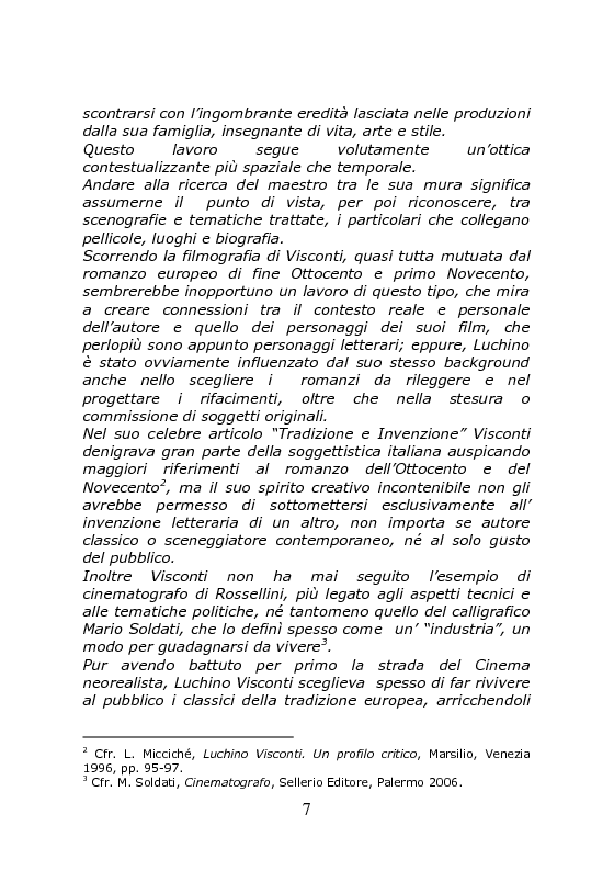 Anteprima della tesi: Nei Luoghi dell’anima di Luchino Visconti. Breve viaggio tra le case del regista, attraversando stanze, vita vissuta e ricordi, alla ricerca delle sue ispirazioni, Pagina 3