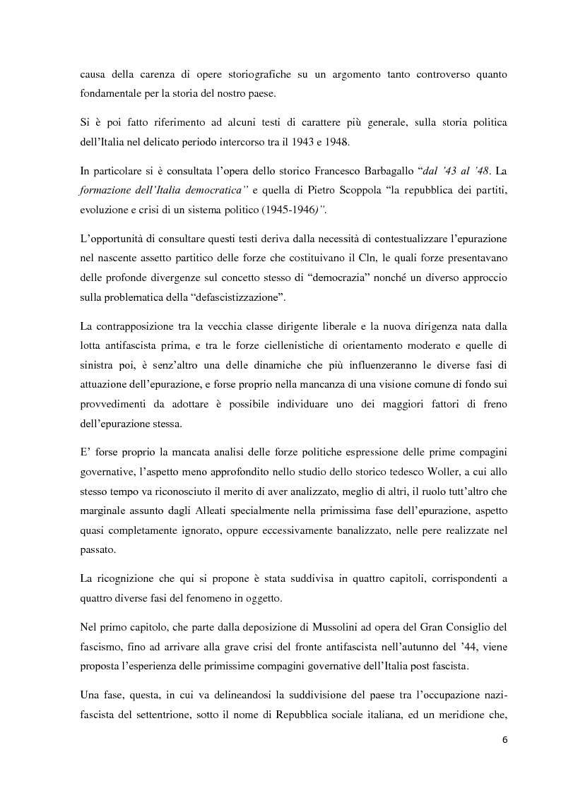Anteprima della tesi: Un'eredità scomoda: dall'epurazione alla legge di Amnistia (1943-1948), Pagina 4