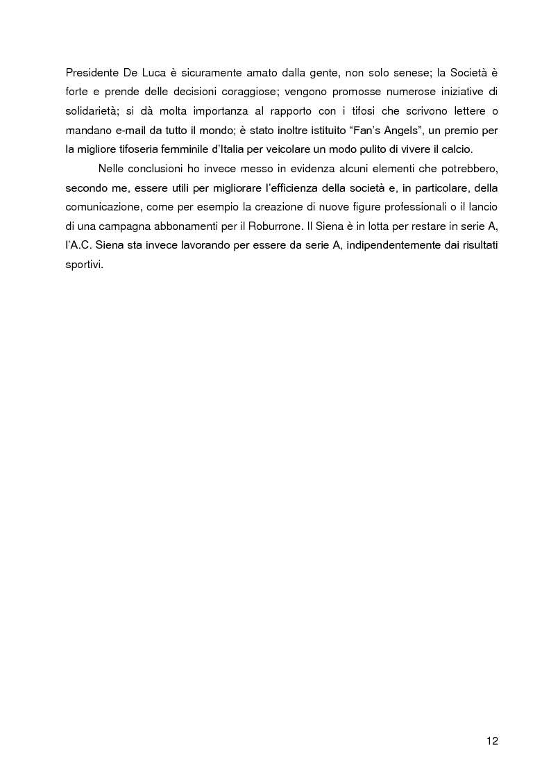 Anteprima della tesi: Progetto A.C. Siena: l’evoluzione della società e il ruolo strategico della comunicazione per la sfida della serie A, Pagina 10