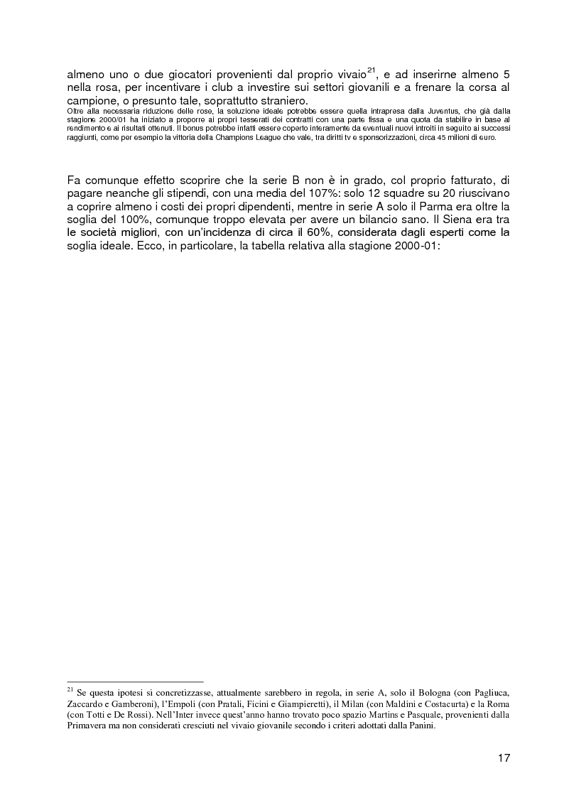 Anteprima della tesi: Progetto A.C. Siena: l’evoluzione della società e il ruolo strategico della comunicazione per la sfida della serie A, Pagina 15