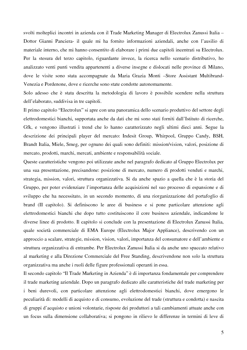Anteprima della tesi: Il trade marketing nel settore degli elettrodomestici bianchi: il caso Electrolux, Pagina 3