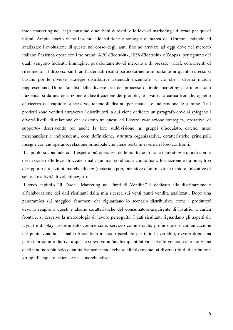 Anteprima della tesi: Il trade marketing nel settore degli elettrodomestici bianchi: il caso Electrolux, Pagina 4