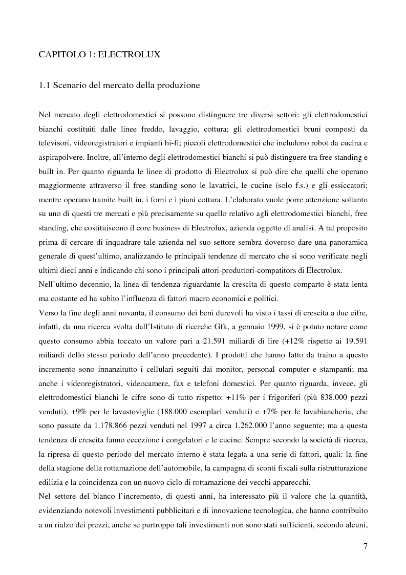 Anteprima della tesi: Il trade marketing nel settore degli elettrodomestici bianchi: il caso Electrolux, Pagina 5