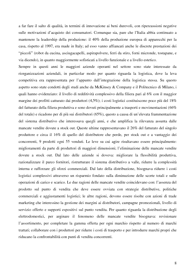 Anteprima della tesi: Il trade marketing nel settore degli elettrodomestici bianchi: il caso Electrolux, Pagina 6