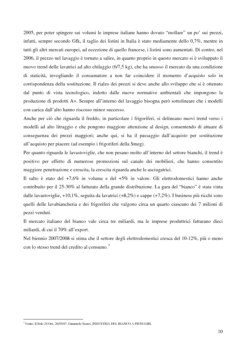 Anteprima della tesi: Il trade marketing nel settore degli elettrodomestici bianchi: il caso Electrolux, Pagina 8