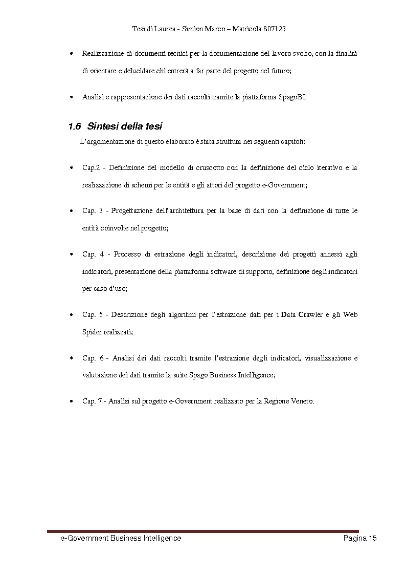 Anteprima della tesi: Analisi, Progettazione e Sviluppo di un Architettura Software nell’ambito dell’e-Government Business Intelligence, Pagina 7