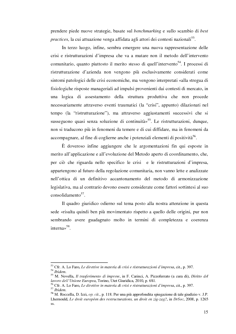 Anteprima della tesi: Le direttive comunitarie in materia di crisi e ristrutturazione d'impresa, Pagina 14