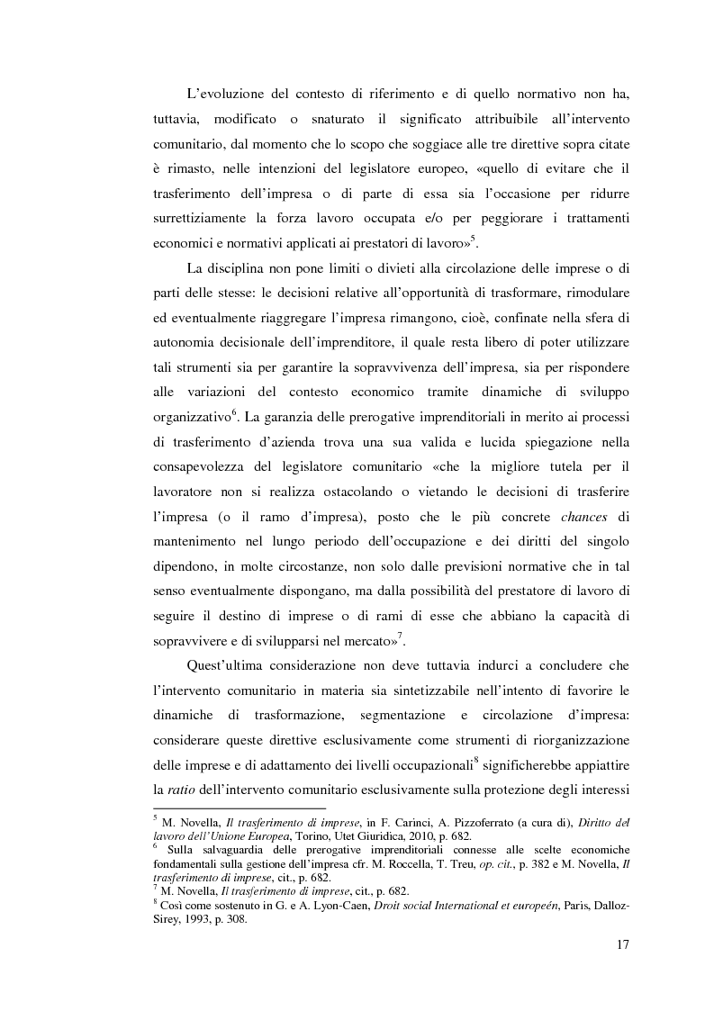 Anteprima della tesi: Le direttive comunitarie in materia di crisi e ristrutturazione d'impresa, Pagina 16