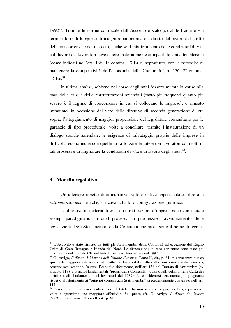 Anteprima della tesi: Le direttive comunitarie in materia di crisi e ristrutturazione d'impresa, Pagina 9
