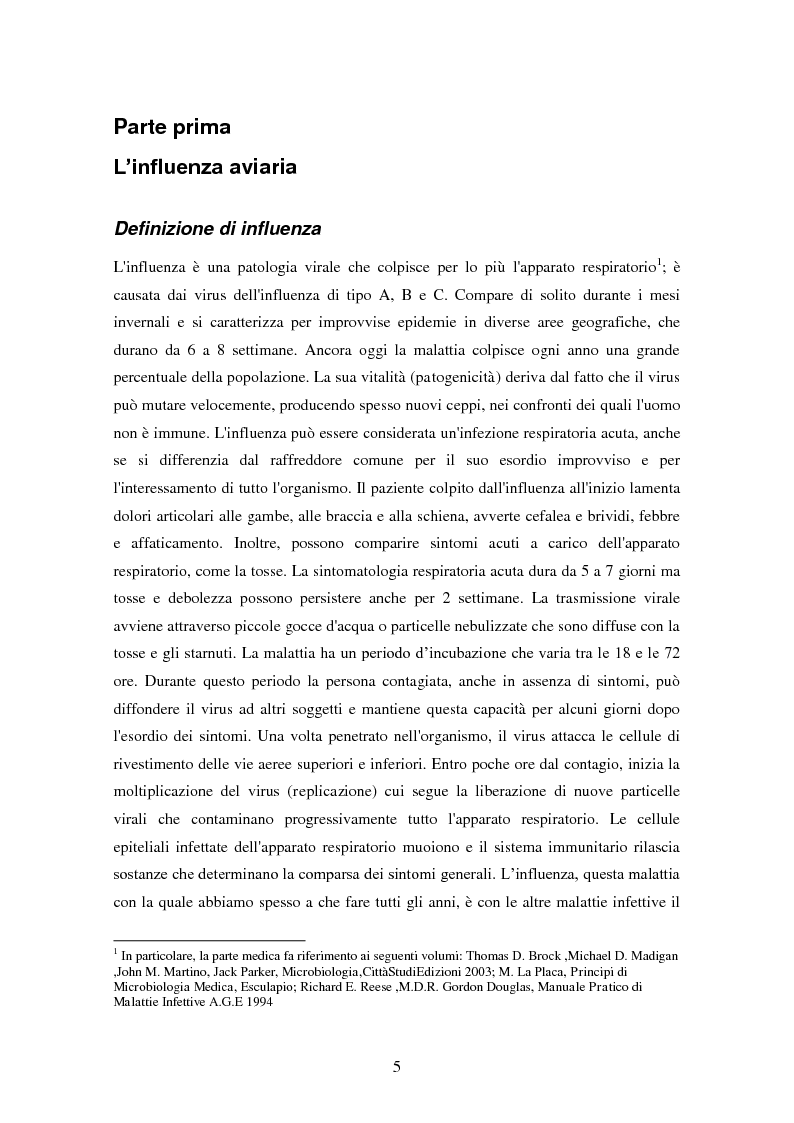Anteprima della tesi: Influenza aviaria in Italia: pluralismo dell'informazione e crisis management della comunicazione, Pagina 4