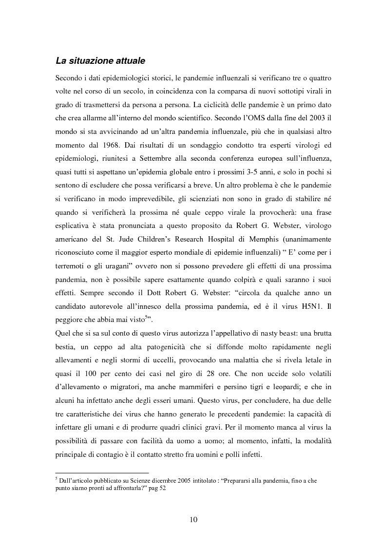 Anteprima della tesi: Influenza aviaria in Italia: pluralismo dell'informazione e crisis management della comunicazione, Pagina 9