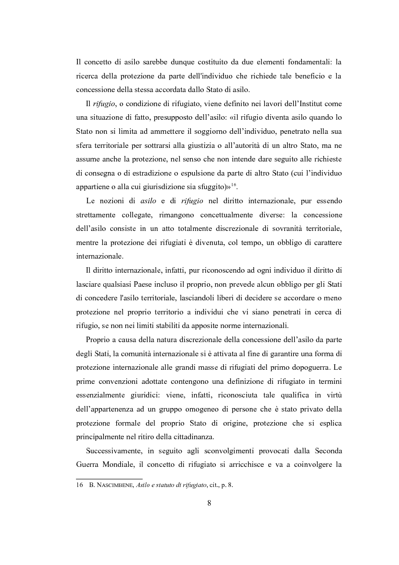 Anteprima della tesi: Le nuove politiche europee sul diritto d'asilo. "La protezione dei rifugiati e dei richiedenti asilo nello spazio comune europeo di libertà, sicurezza e giustizia", Pagina 6