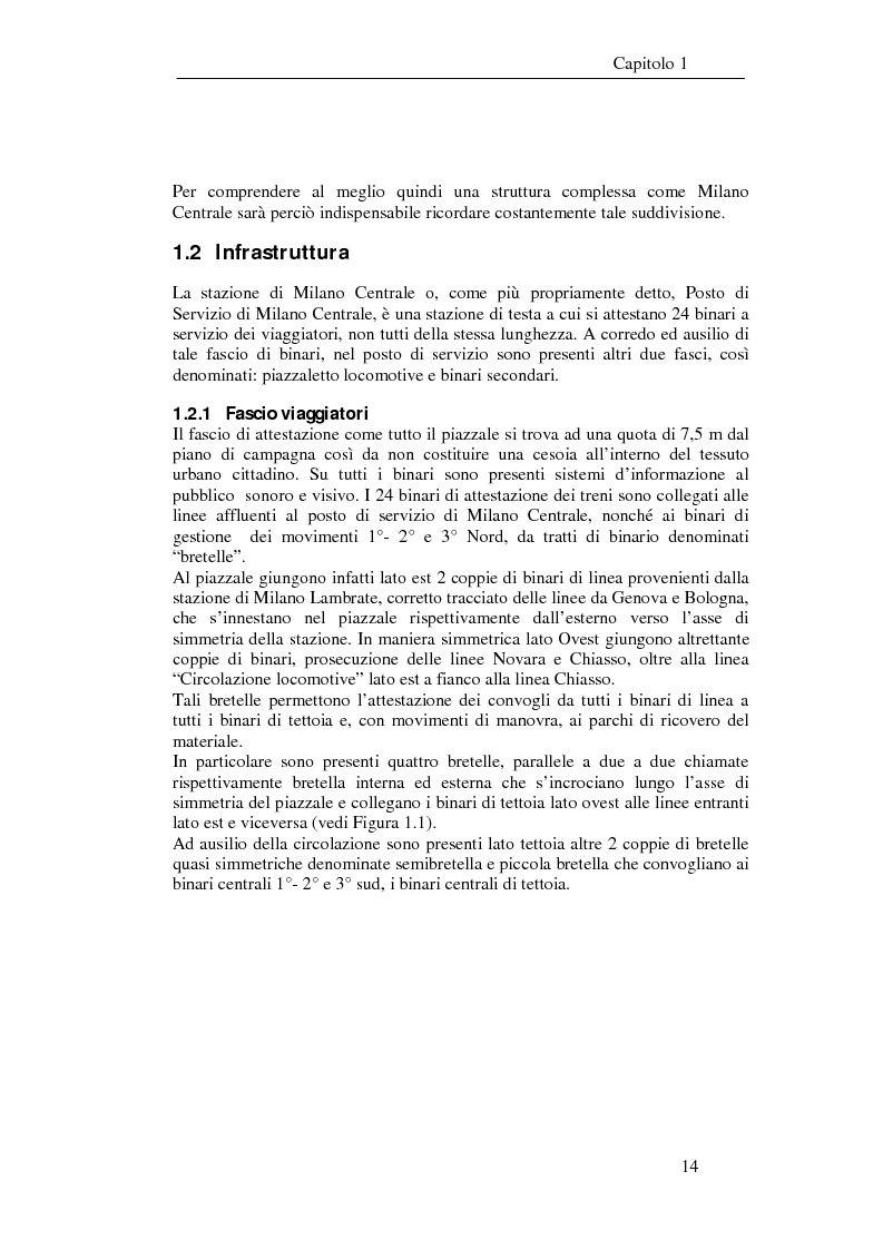 Anteprima della tesi: Programma di esercizio della stazione di Milano Centrale in funzione dell’attivazione dell’innesto della nuova linea Venezia, Pagina 4