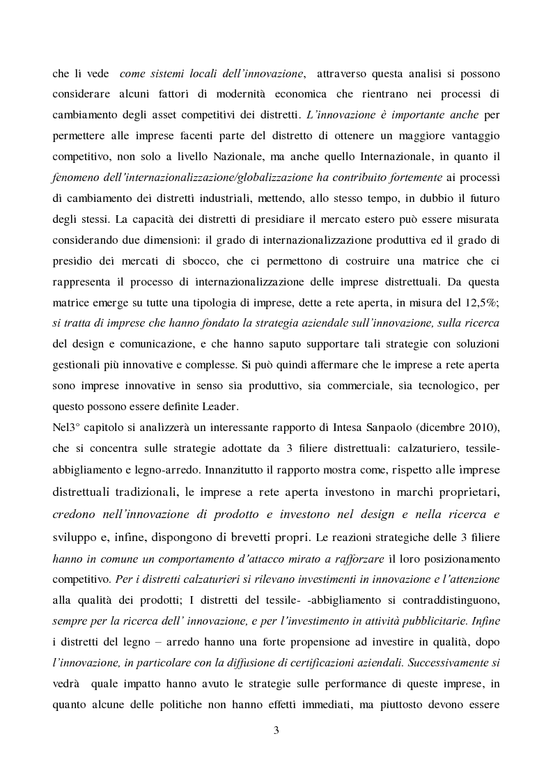 Anteprima della tesi: Strategie di innovazione dei distretti industriali italiani, Pagina 4