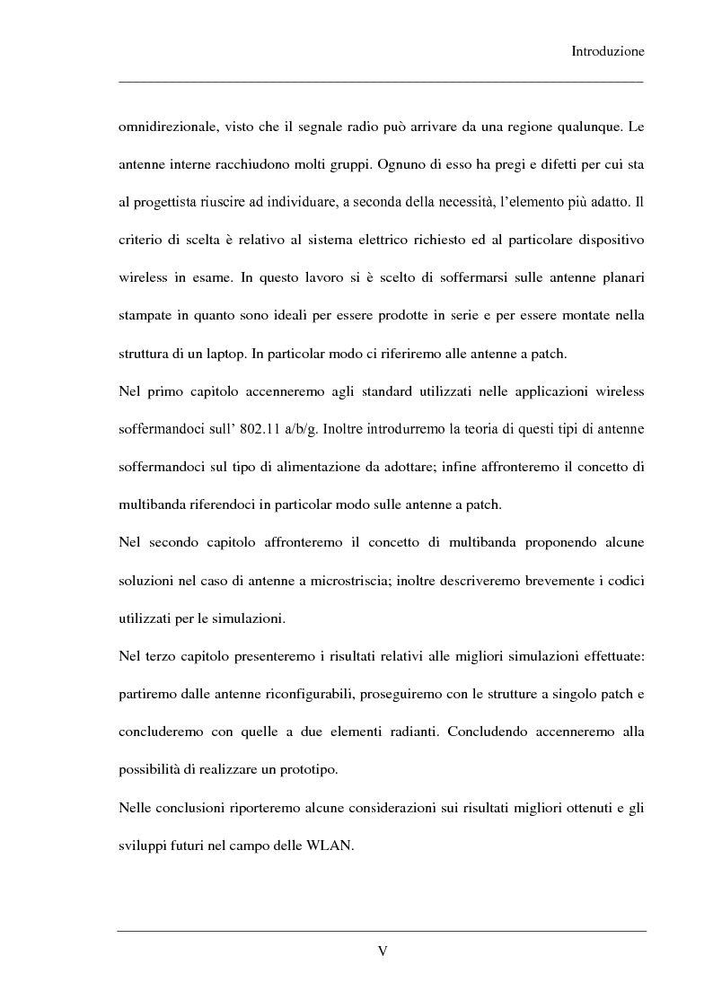 Anteprima della tesi: Progetto di antenne planari multibanda per applicazioni WLAN, Pagina 4