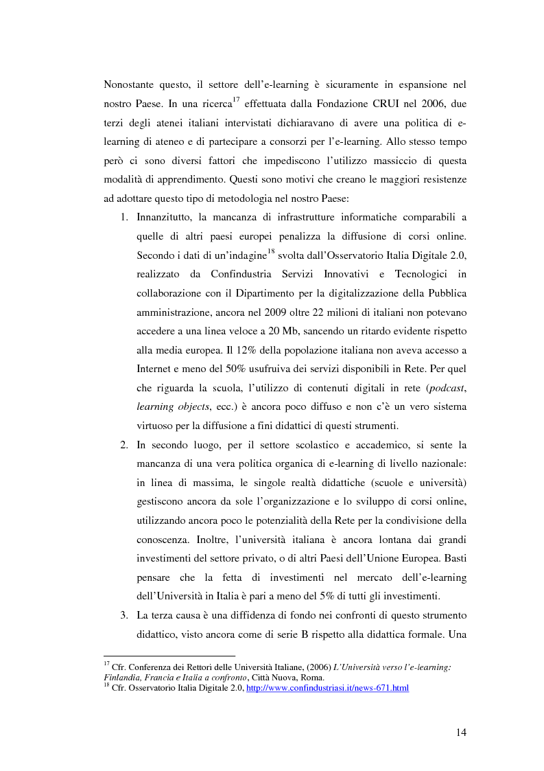 Estratto dalla tesi: Usabilità e e-learning: uno studio sull'apprendimento dell'italiano online