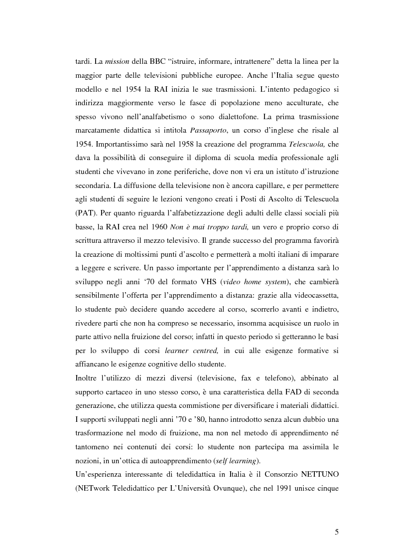 Anteprima della tesi: Usabilità e e-learning: uno studio sull'apprendimento dell'italiano online, Pagina 4
