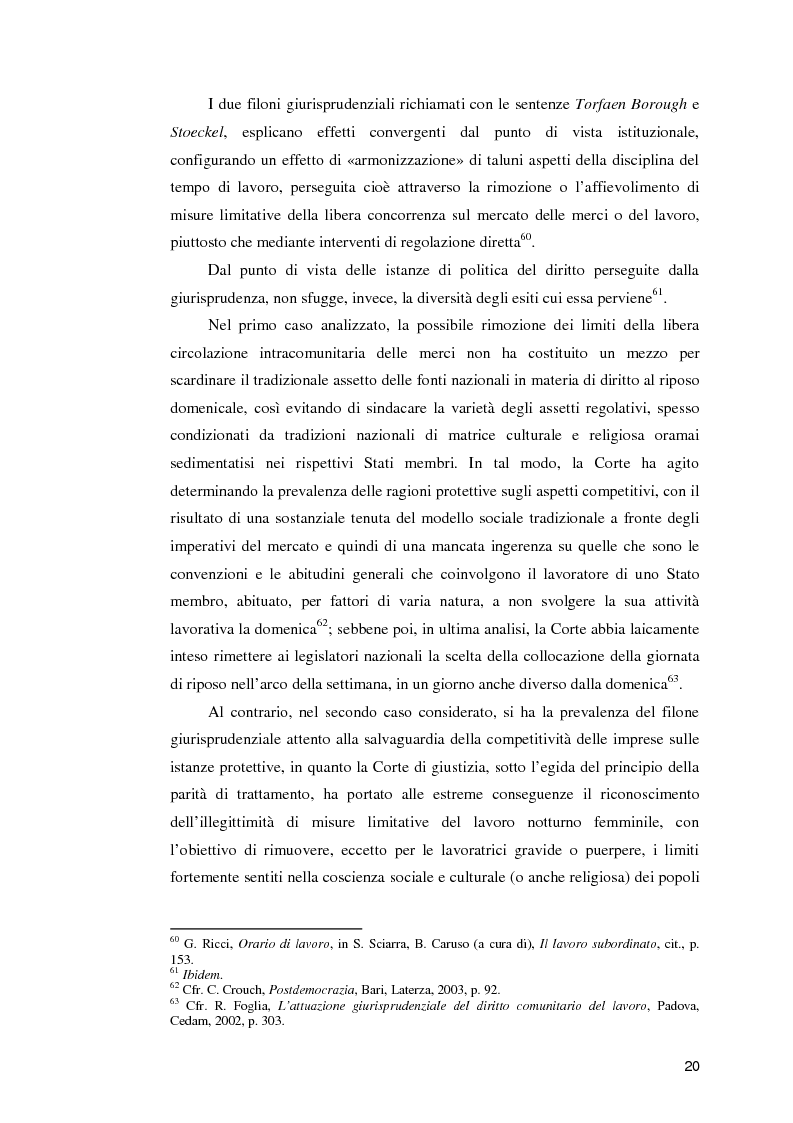 Estratto dalla tesi: La normativa comunitaria in materia di orario di lavoro