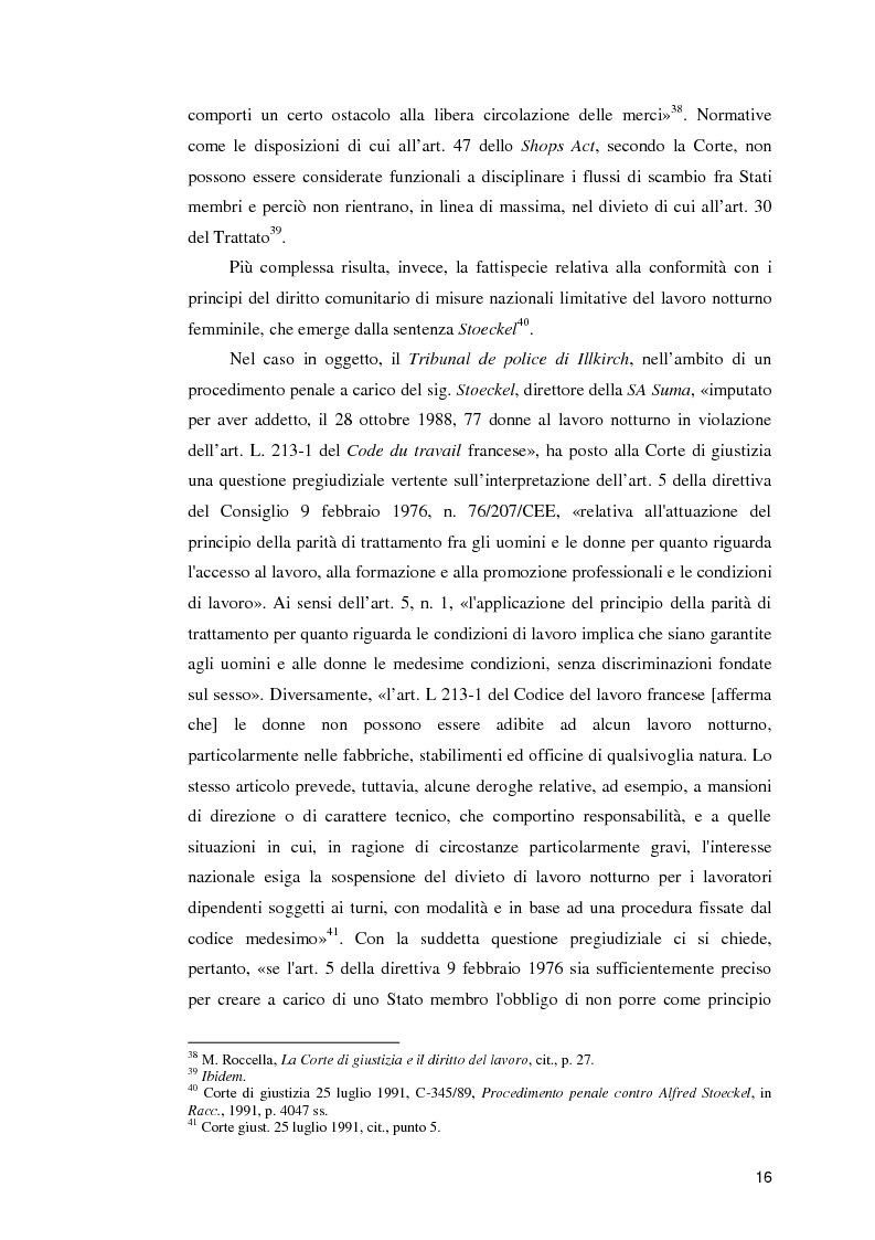 Anteprima della tesi: La normativa comunitaria in materia di orario di lavoro, Pagina 11