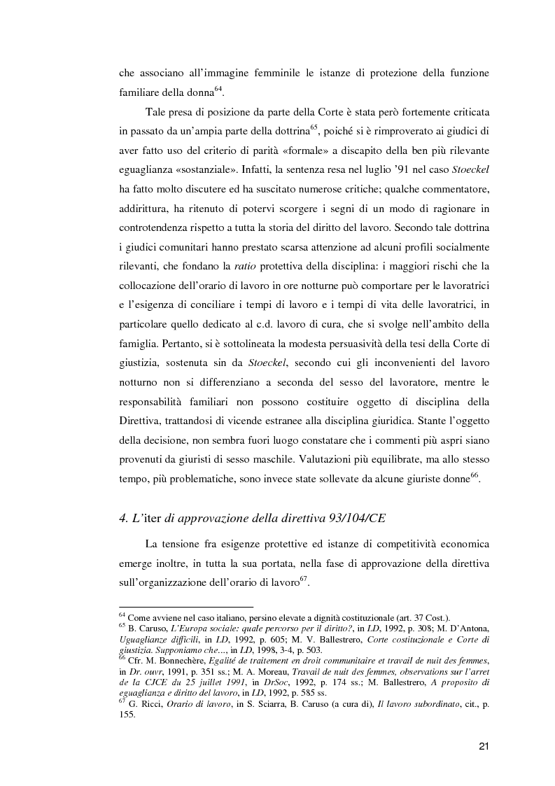 Anteprima della tesi: La normativa comunitaria in materia di orario di lavoro, Pagina 16