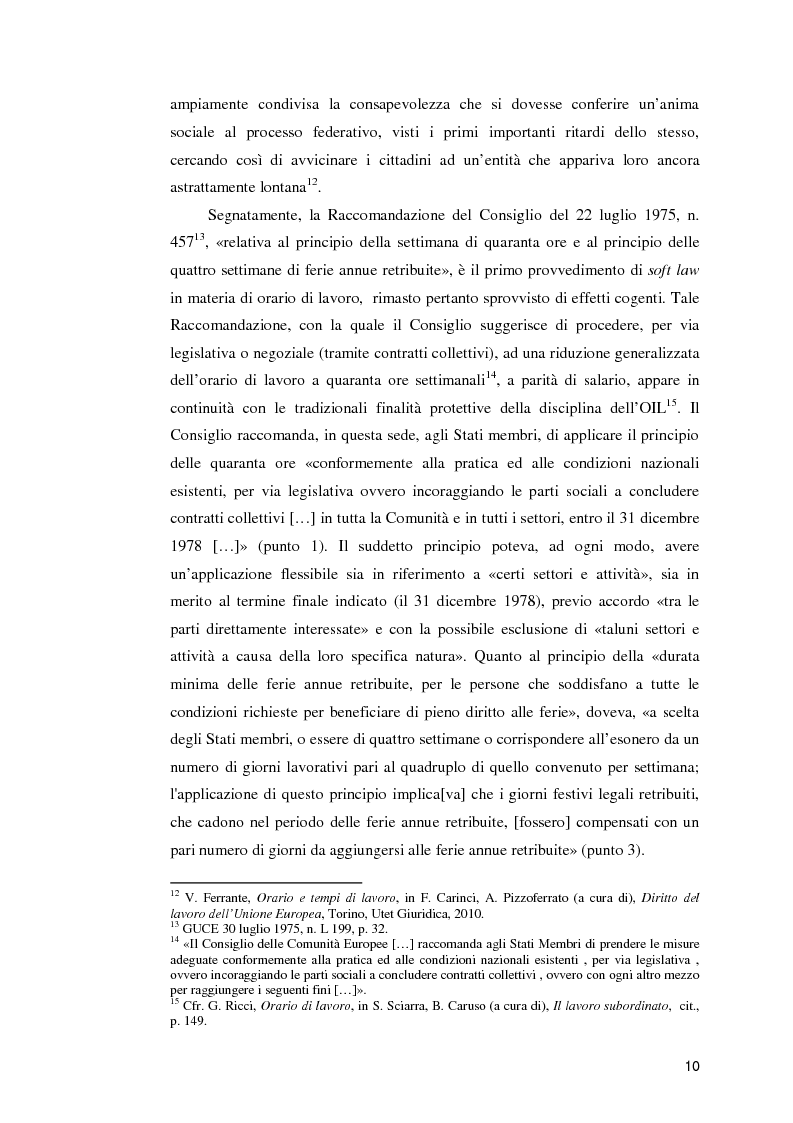 Anteprima della tesi: La normativa comunitaria in materia di orario di lavoro, Pagina 5