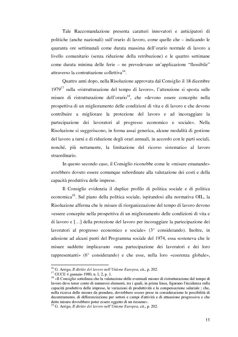 Anteprima della tesi: La normativa comunitaria in materia di orario di lavoro, Pagina 6