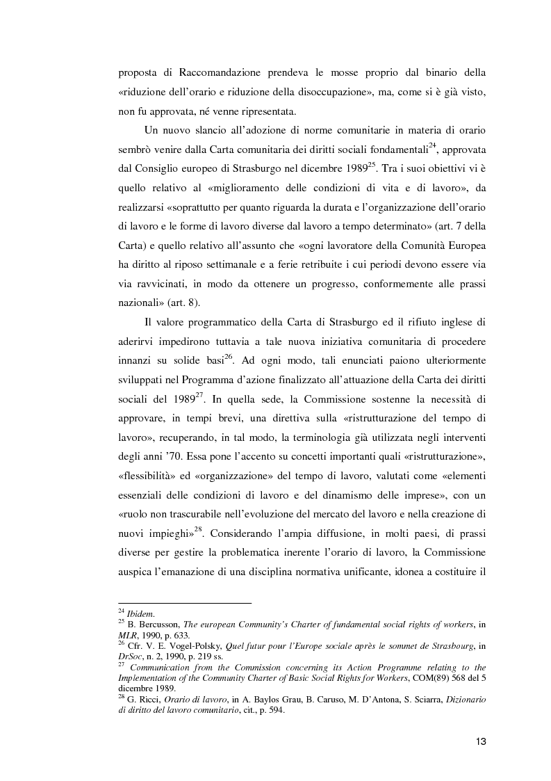 Anteprima della tesi: La normativa comunitaria in materia di orario di lavoro, Pagina 8