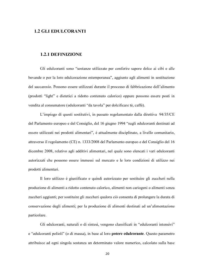 Anteprima della tesi: La Stevia Rebaudiana Bertoni e gli edulcoranti naturali: effetti fisiologici e nutrizionali e il loro utilizzo nella patologia diabetica, Pagina 14