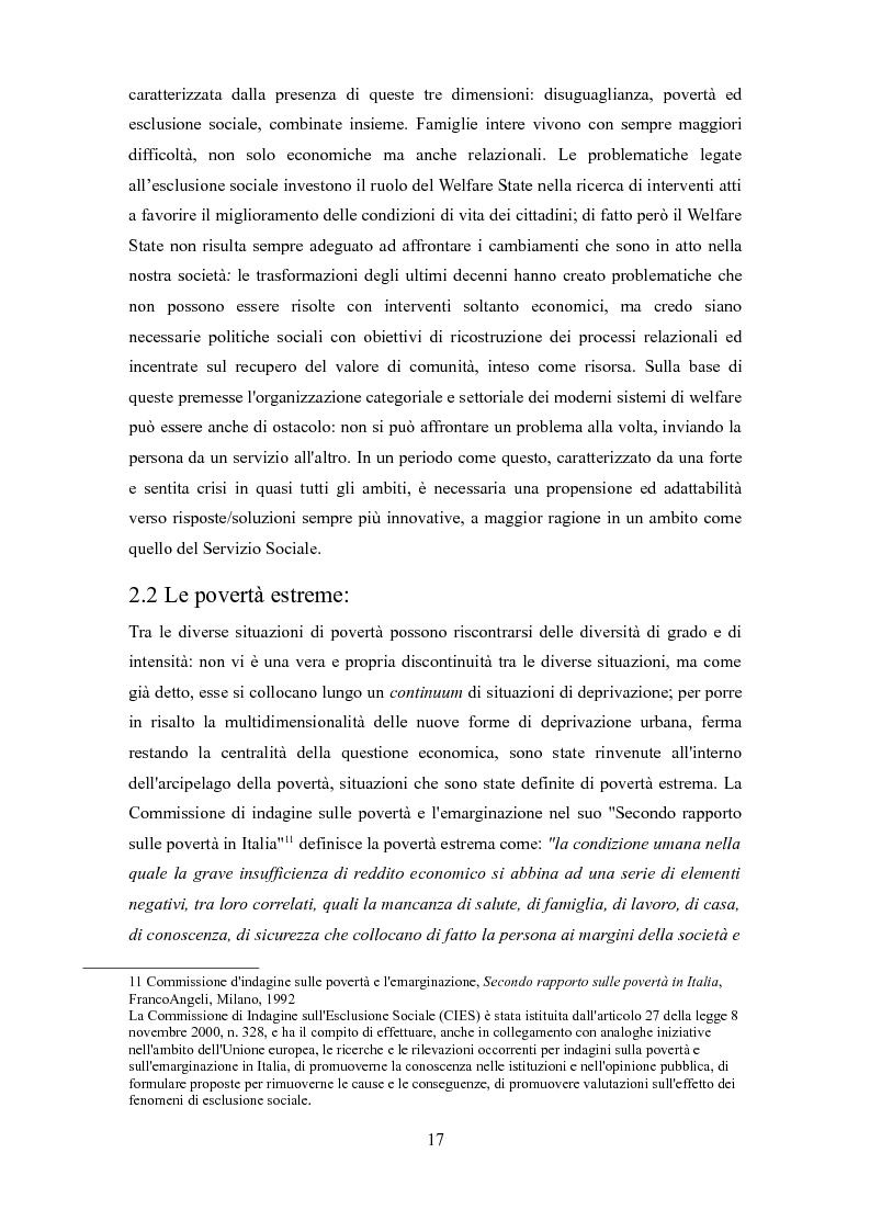 Anteprima della tesi: Le problematiche dell'adulto in difficoltà: Genova e Torino due realtà a confronto, Pagina 14