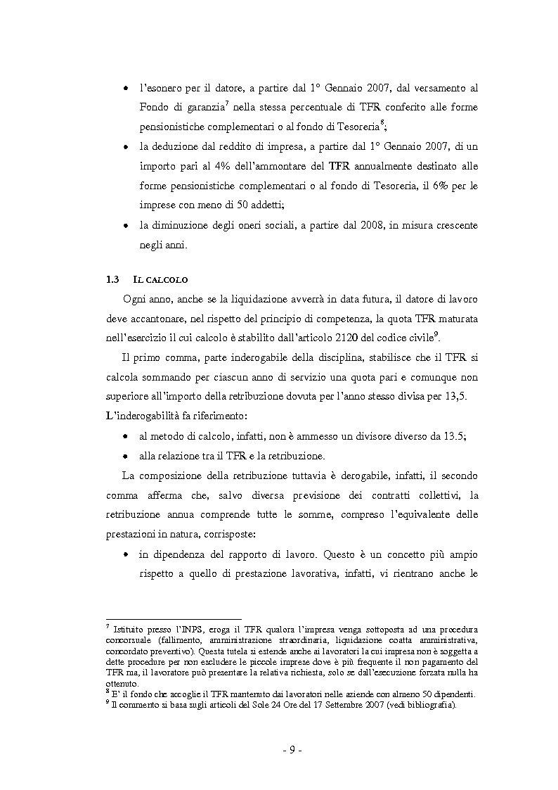 Anteprima della tesi: La Riforma del TFR. Implicazioni contabili ed amministrative., Pagina 4