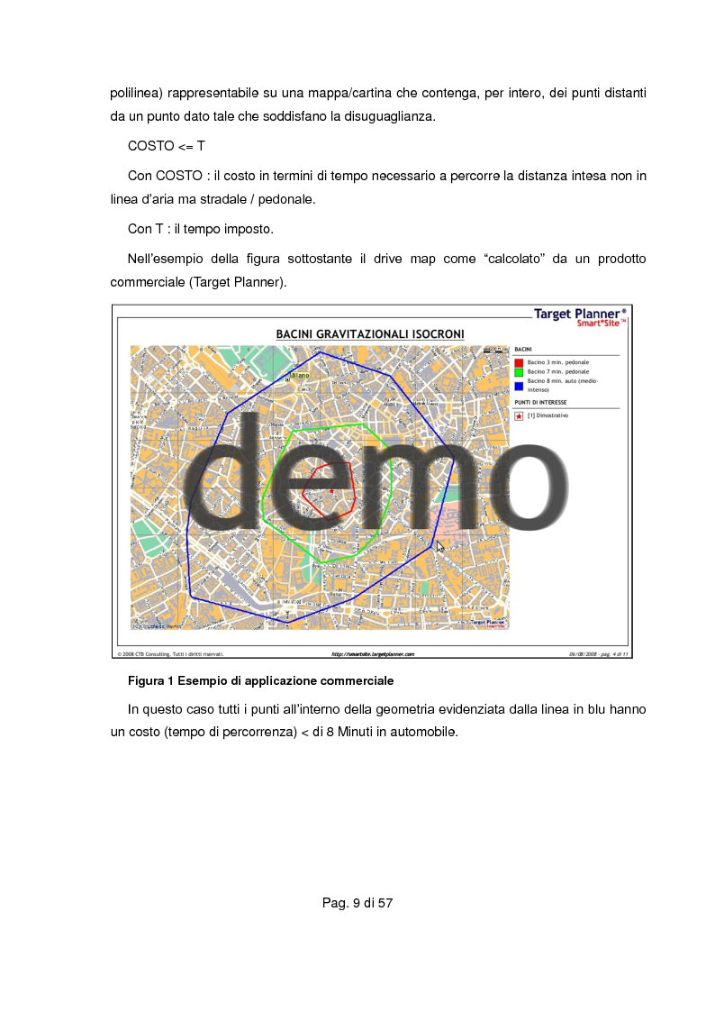 Anteprima della tesi: Realizzazione di servizio per determinare i segmenti di drive map (isocrone) su piattaforme proprietarie e libere, Pagina 4