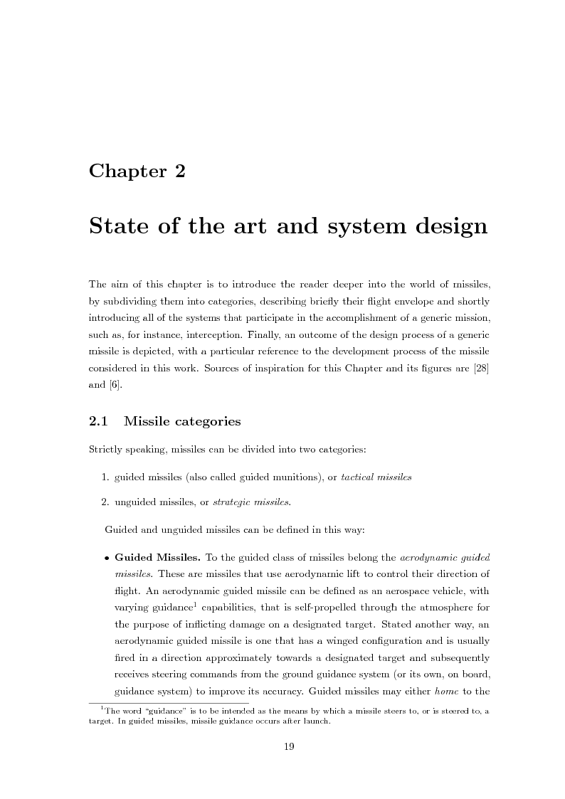 Anteprima della tesi: Nonlinear Robust Control of an Highly Manoeuvrable Missile, Pagina 12