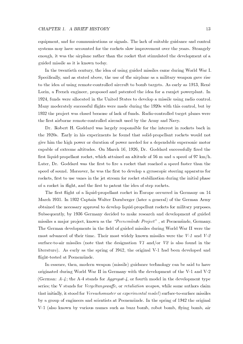 Anteprima della tesi: Nonlinear Robust Control of an Highly Manoeuvrable Missile, Pagina 6