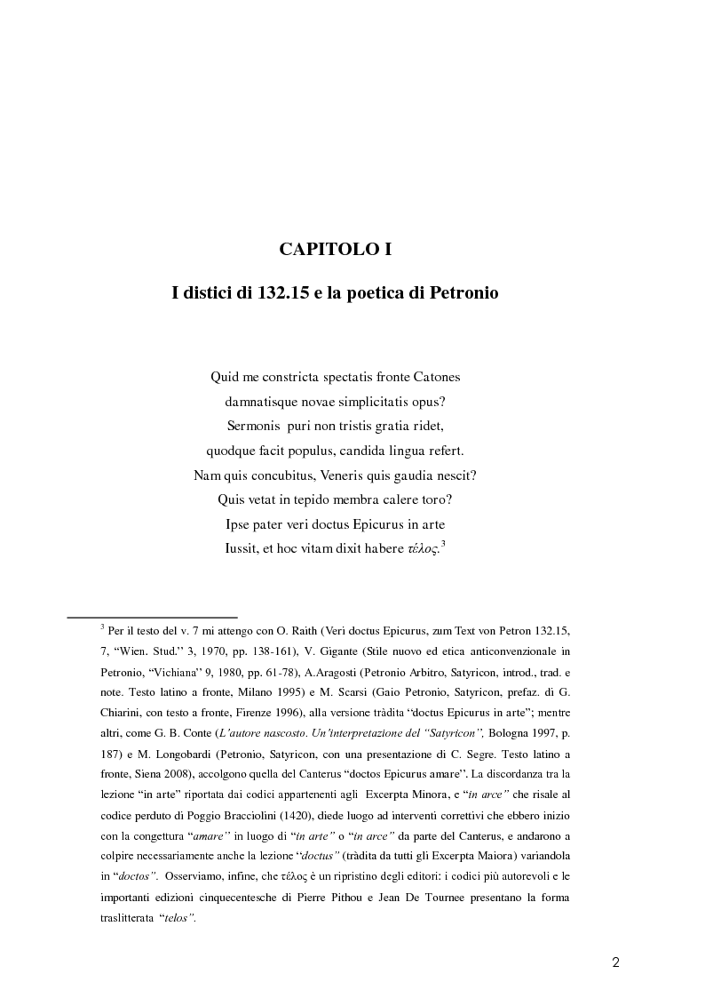 Anteprima della tesi: La poetica di Encolpio e il ritratto tacitiano di Petronio., Pagina 4