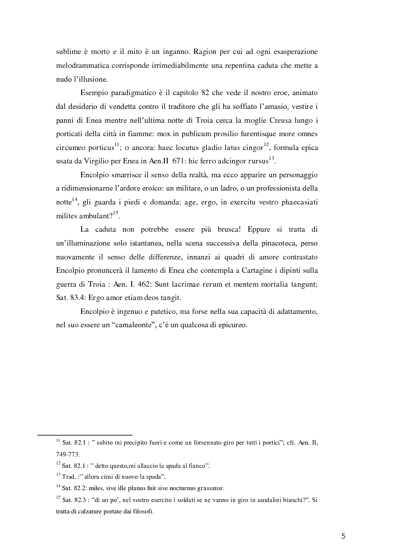Anteprima della tesi: La poetica di Encolpio e il ritratto tacitiano di Petronio., Pagina 7